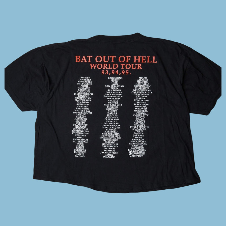 Vintage Meat Loaf 90s Bat Out of Hell T-Shirt - 2XL