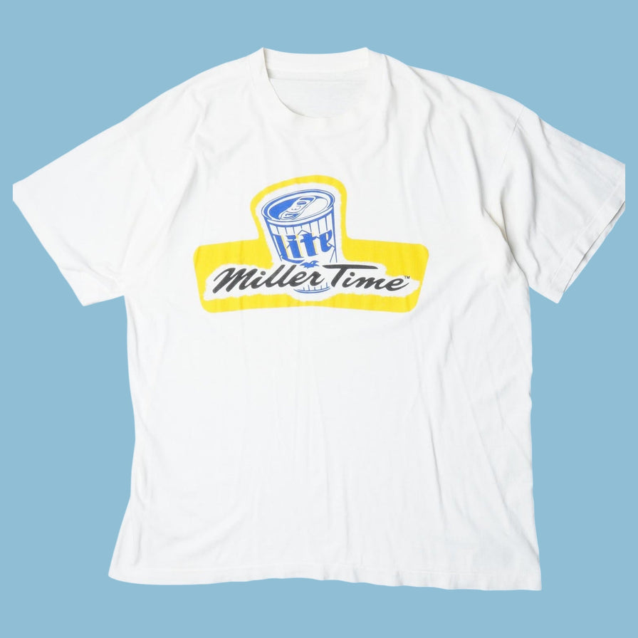 Vintage Miller Lite 90s Miller Time T-Shirt - XL