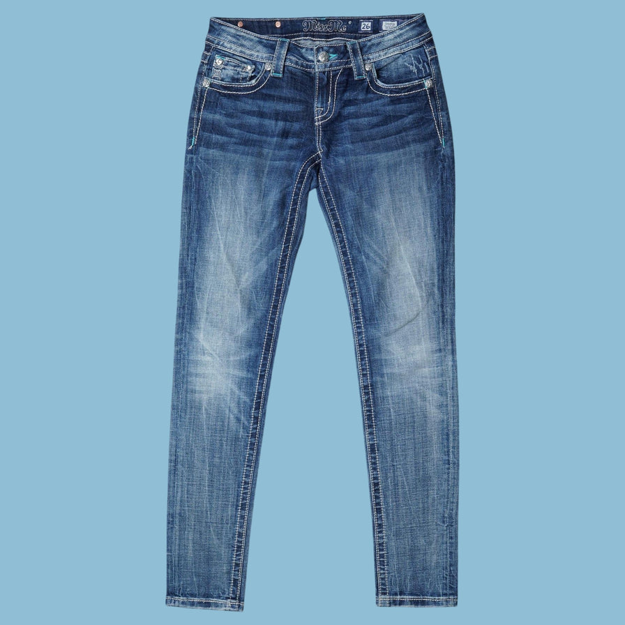Vintage Miss Me Y2K Embroidered Jeans - S