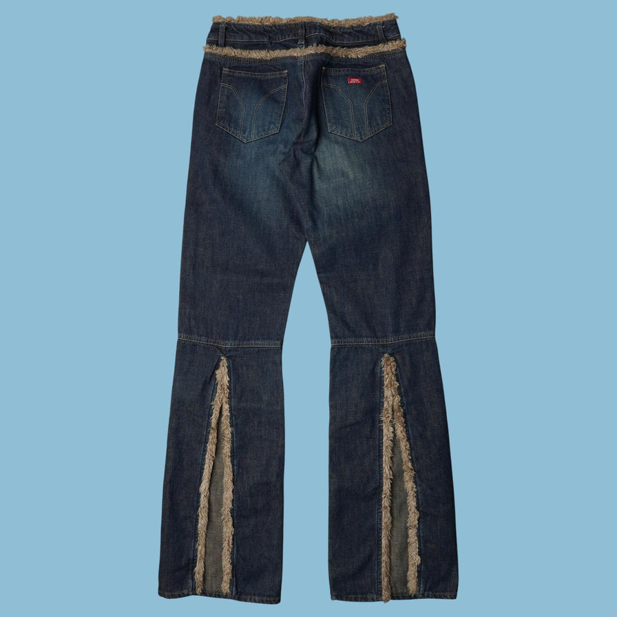 Vintage Miss Sixty 2000s Fur Trim Jeans - S