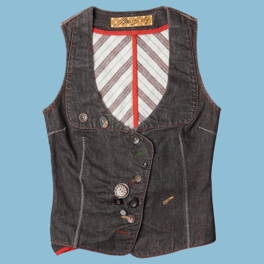 Vintage Miss Sixty Y2K Denim Weste - S