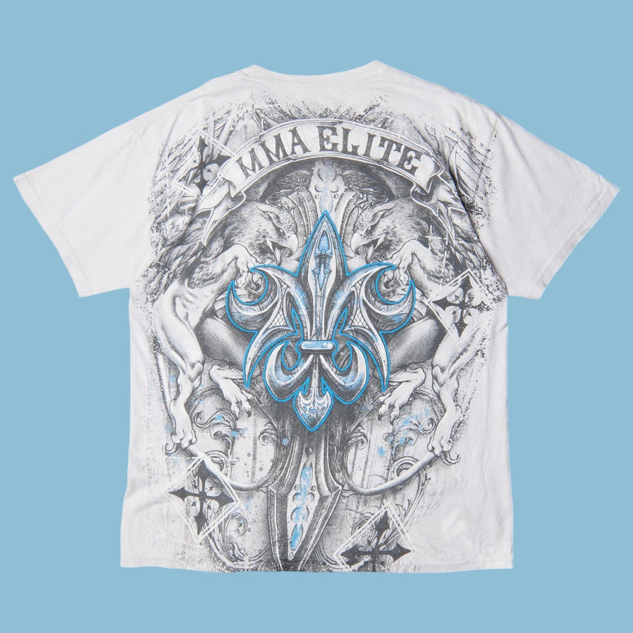 Vintage MMA Elite 2000s Fleur de Lis Graphic T-Shirt - M
