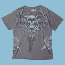Vintage MMA Elite 2000s Skull Graphic T-Shirt - M
