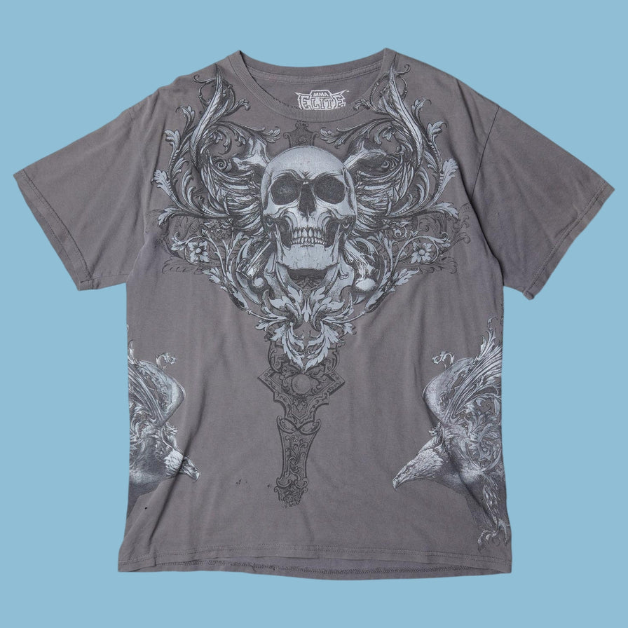 Vintage MMA Elite 2000s Skull Graphic T-Shirt - M