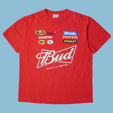 Vintage Nascar 2000s Budweiser Racing T-Shirt - XL