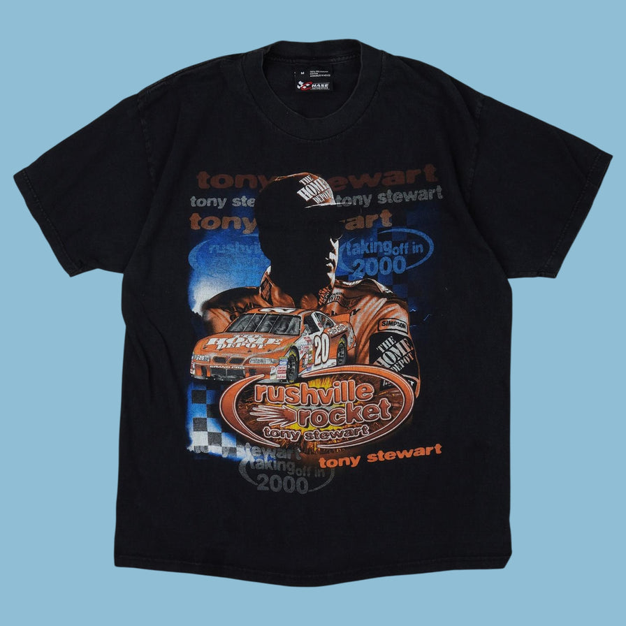 Vintage Nascar 2000s Tony Stewart Rushville Rocket T-Shirt - M