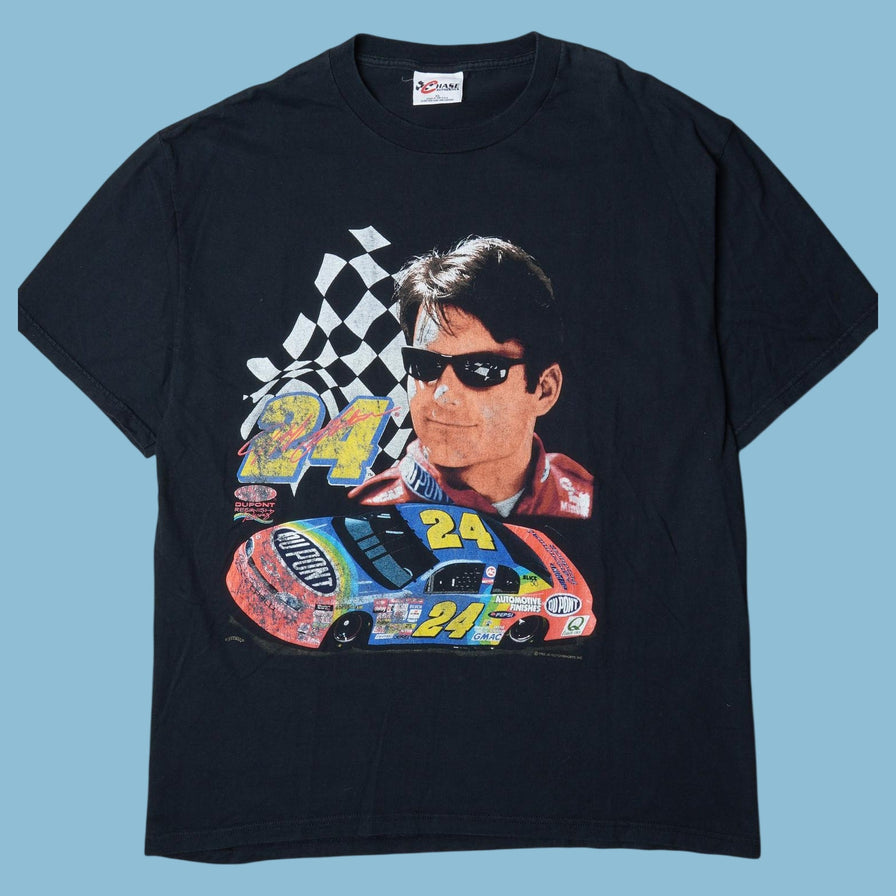 Vintage Nascar 90s Jeff Gordon #24 DuPont Racing T-Shirt - XL