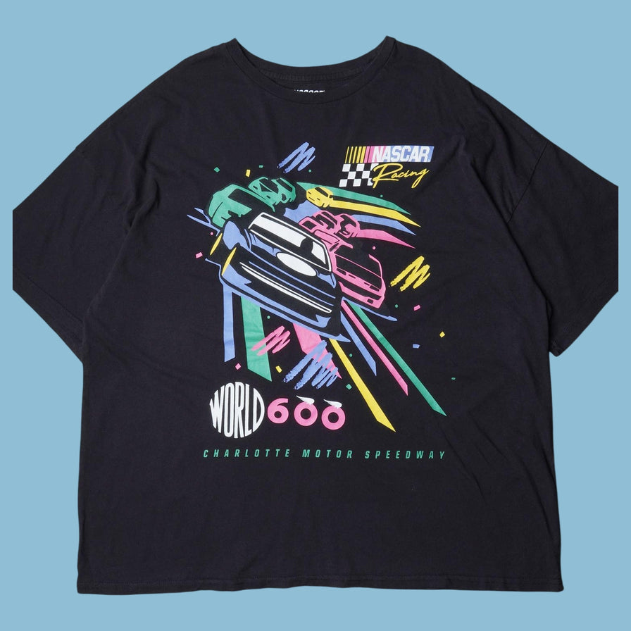 Vintage Nascar 90s World 600 Charlotte Motor Speedway T-Shirt - L