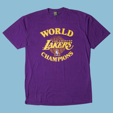 Vintage NBA 80s Los Angeles Lakers World Champions T-Shirt - XL