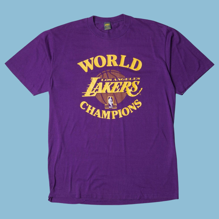 Vintage NBA 80s Los Angeles Lakers World Champions T-Shirt - XL