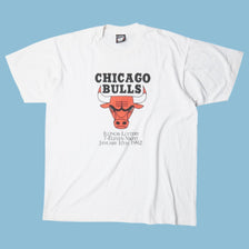 Vintage NBA 90s Chicago Bulls Illinois Lottery T-Shirt - L