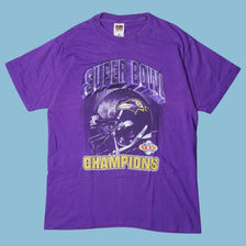 Vintage NFL 2000s Baltimore Ravens Super Bowl XXXV Champions T-Shirt - L