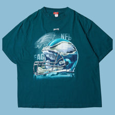 Vintage NFL 2000s Eagles Helmet Graphic T-Shirt - XL