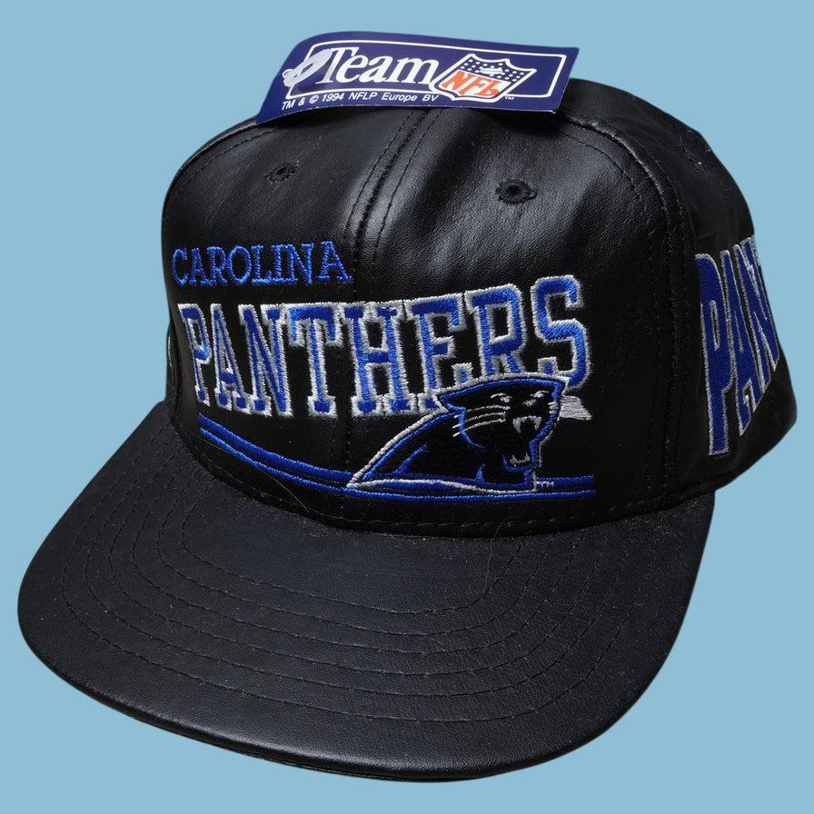 Vintage NFL 90s Carolina Panthers Leather Cap