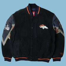 Vintage NFL 90s Denver Broncos Lederjacke - L