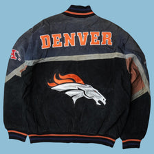 Vintage NFL 90s Denver Broncos Lederjacke - L