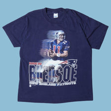 Vintage NFL 90s Drew Bledsoe New England Patriots T-Shirt - L