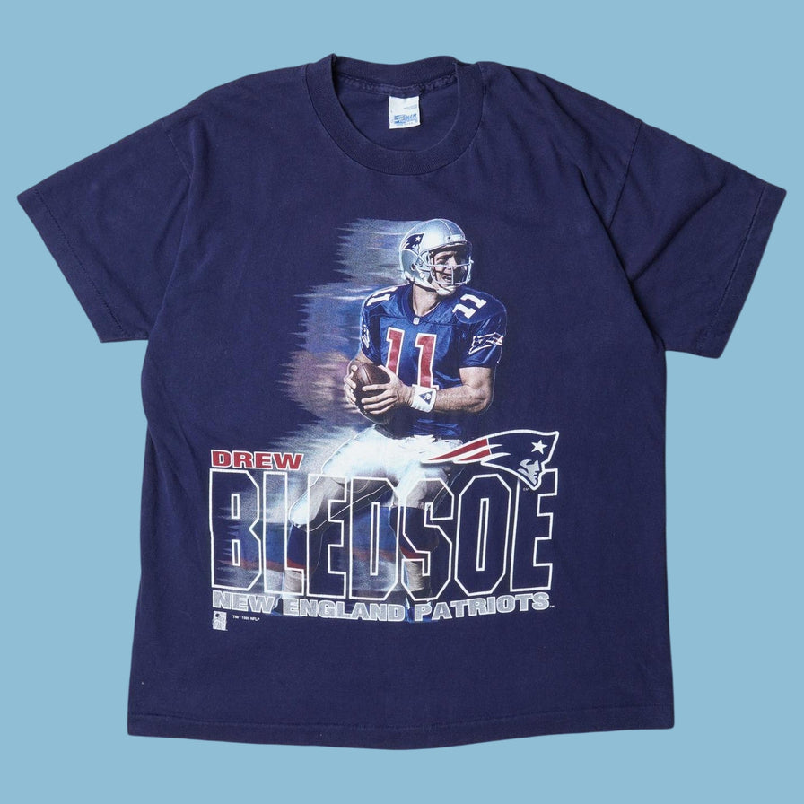 Vintage NFL 90s Drew Bledsoe New England Patriots T-Shirt - L