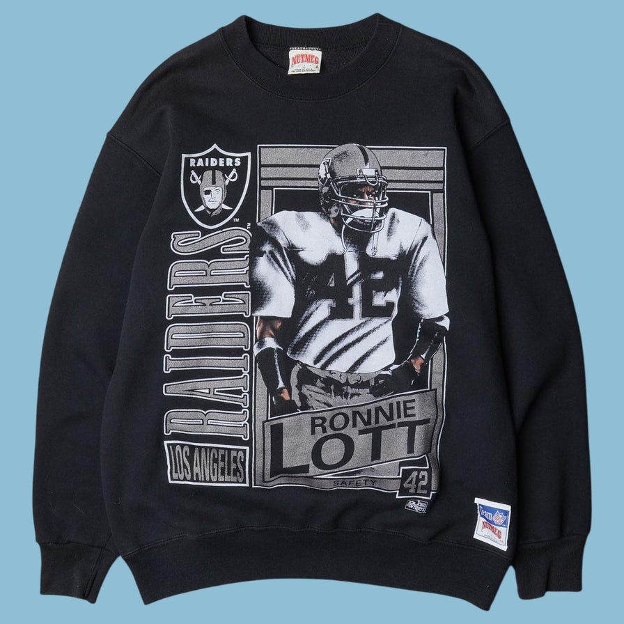 Vintage NFL 90s Los Angeles Raiders Ronnie Lott Sweater - M