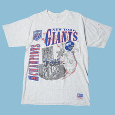 Vintage NFL 90s New York Giants Super Bowl XXV Champions T-Shirt - L