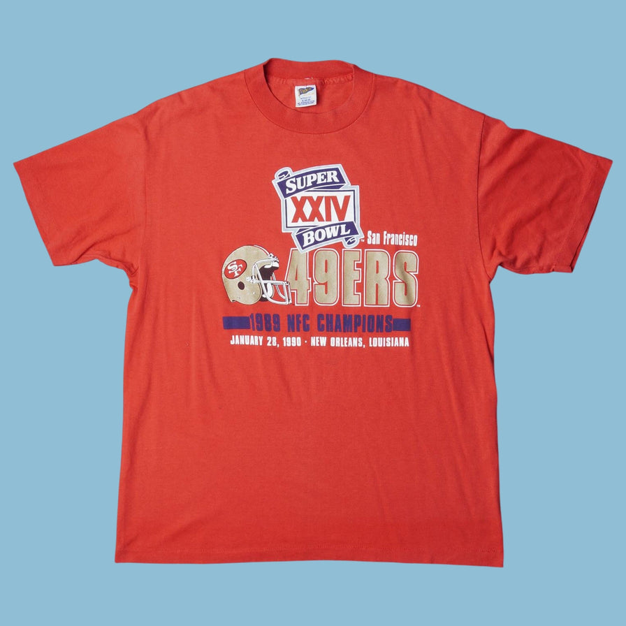 Vintage NFL 90s San Francisco 49ers Super Bowl XXIV T-Shirt - S