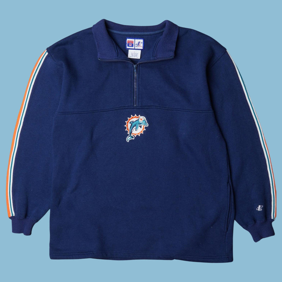 Vintage NFL Miami Dolphins 90s Quarter-Zip Sweater - L