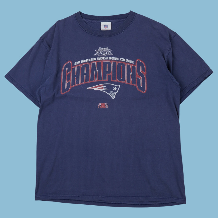 Vintage NFL New England Patriots Championship 2004 T-Shirt - XL