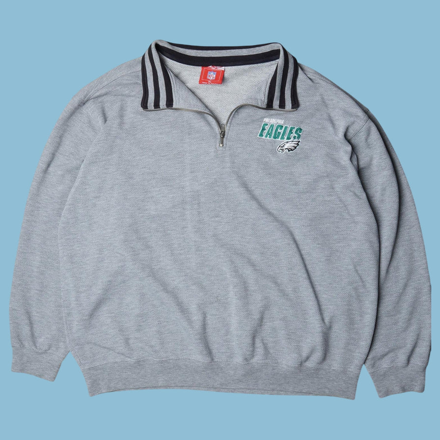 Vintage NFL Philadelphia Eagles Quarter-Zip Sweater - XL