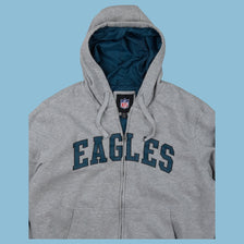 Sweat à capuche zippé NFL Philadelphia Eagles vintage années 90 - XL