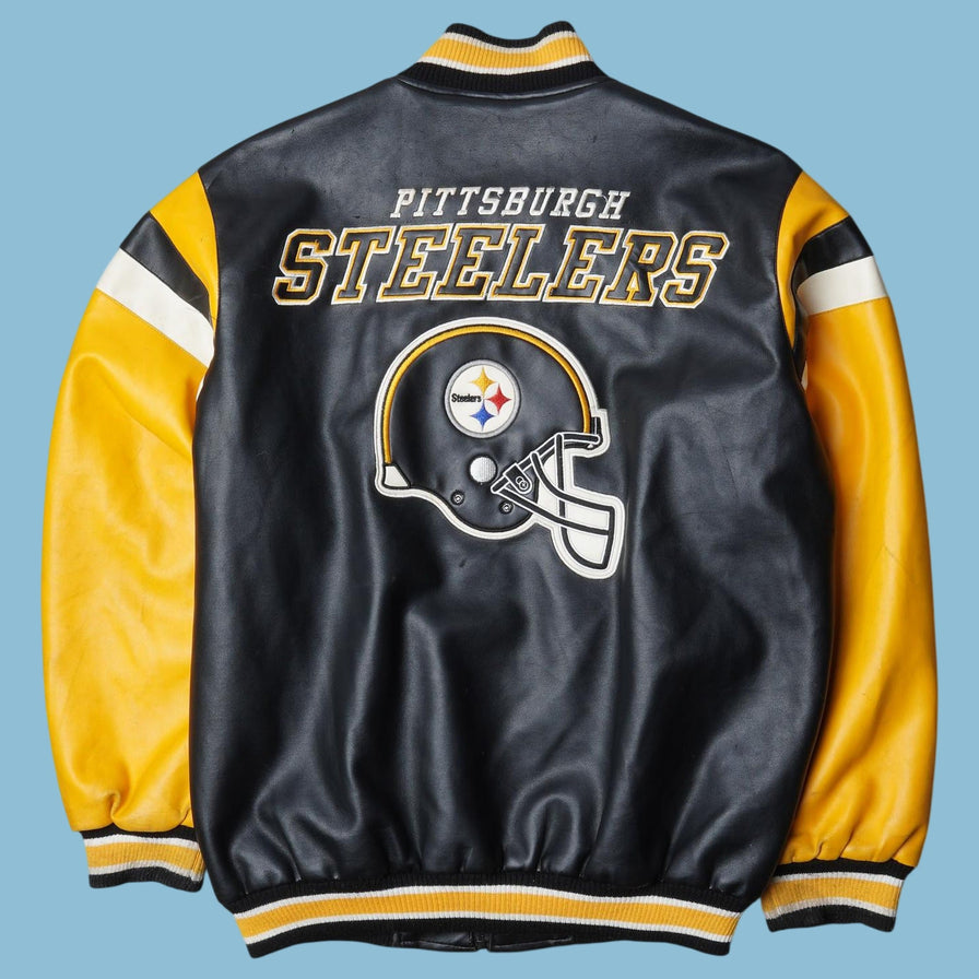 Vintage NFL Steelers Lederjacke - M