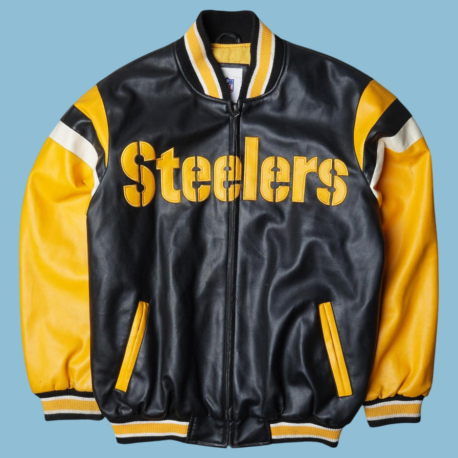 Vintage NFL Steelers Lederjacke - M