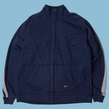 Vintage Nike 2000s Big Logo Zip Sweater - L