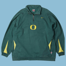 Vintage Nike 2000s Oregon Ducks Quarter Zip Sweater - L