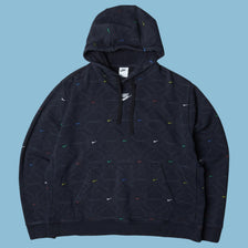 Vintage Nike Allover Print Hoodie - XL