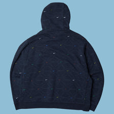 Vintage Nike Allover Print Hoodie - XL
