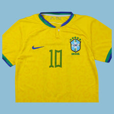 Vintage Nike CBF Brazil #10 Neymar Jr. Jersey T-Shirt - S