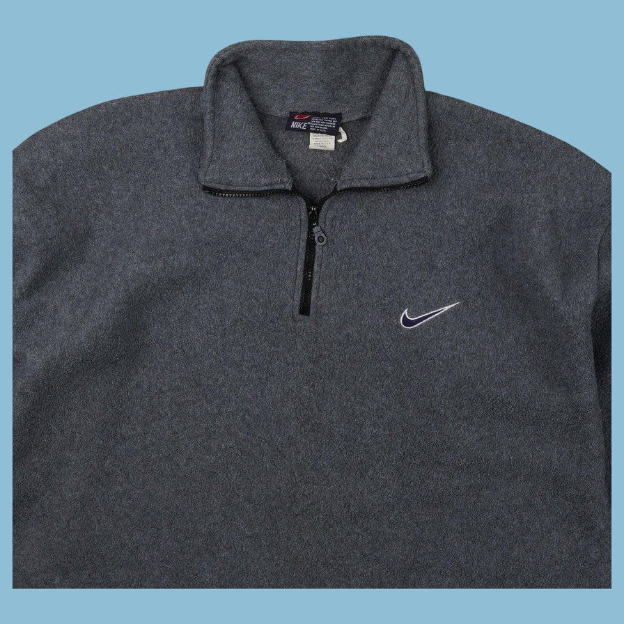Vintage 90s Nike Fleece Zip Sweater - XL