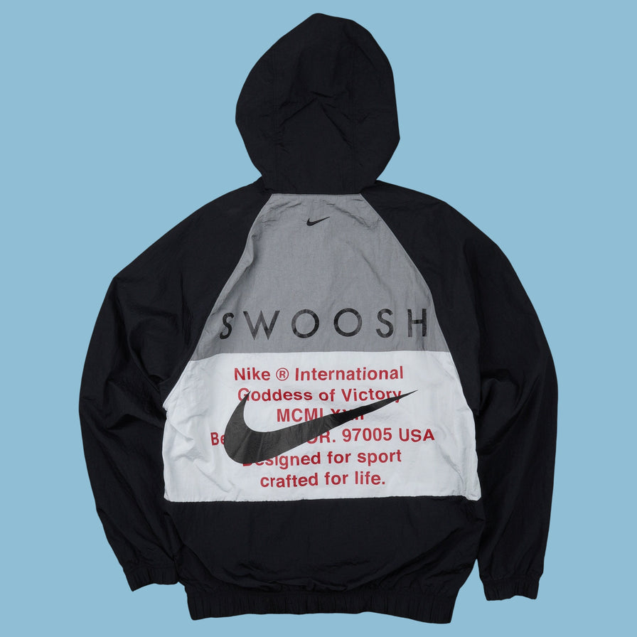 Vintage 90s Nike Swoosh Windbreaker Jacke - S