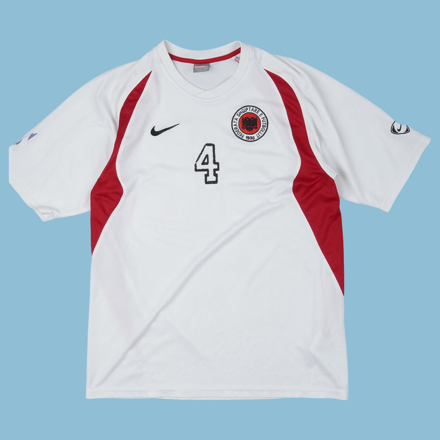 Vintage Nike Albanien #4 Trikot T-Shirt - L