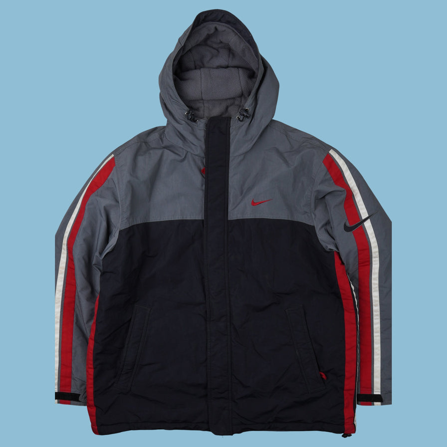 Vintage 90s Nike Red Swoosh Windbreaker Jacke - XL