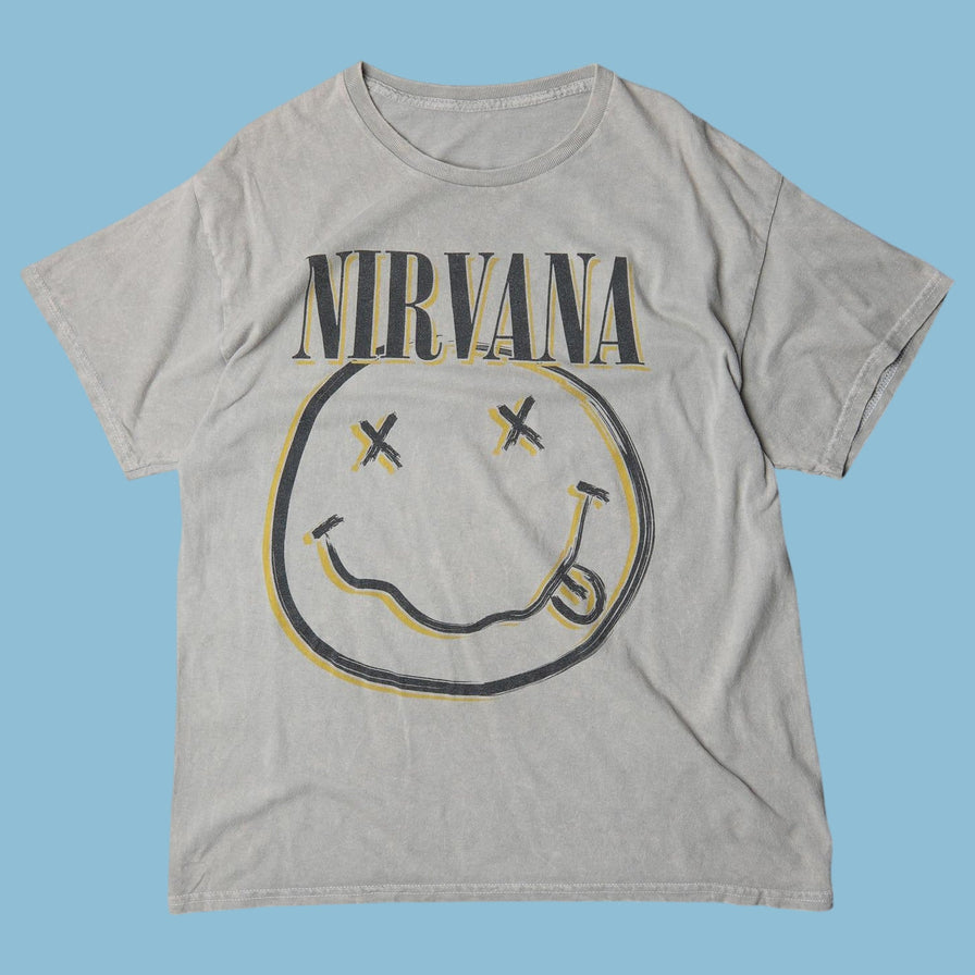 Vintage Nirvana 90s Smiley T-Shirt - L