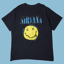 Vintage Nirvana 90s Smiley T-Shirt - L