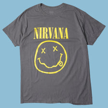 Vintage Nirvana 90s Smiley T-Shirt - L