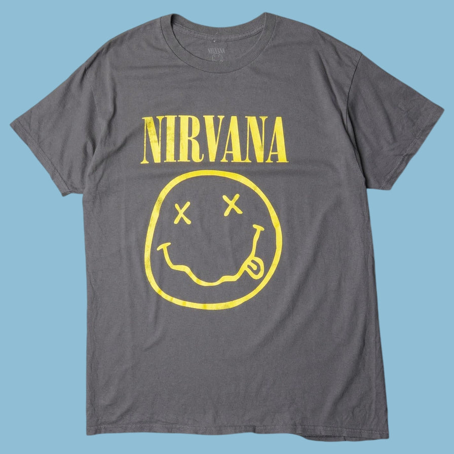 Vintage Nirvana 90s Smiley T-Shirt - L