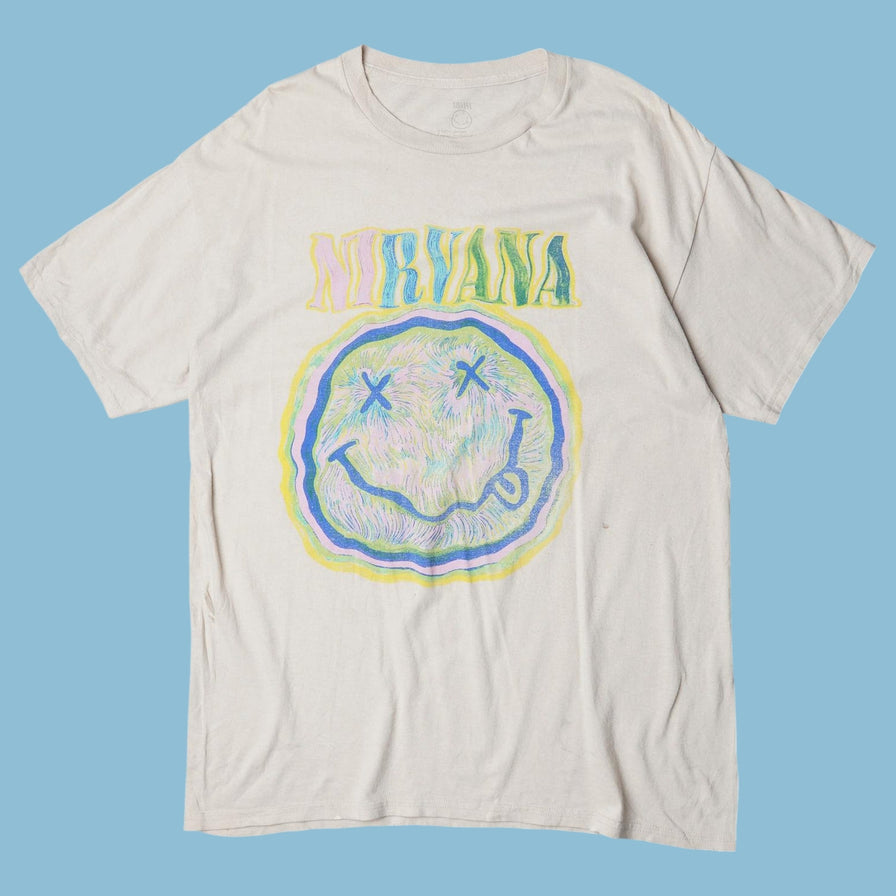 Vintage Nirvana Smiley T-Shirt - L