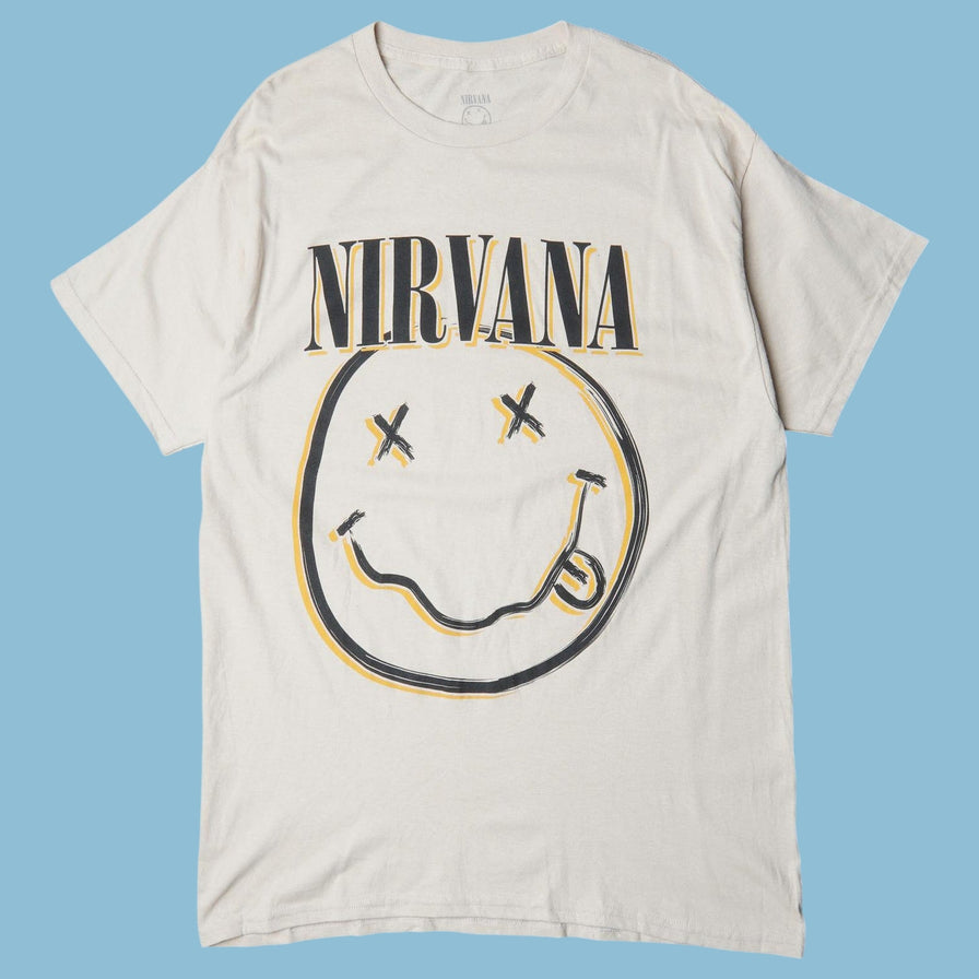 Vintage Nirvana Smiley T-Shirt - L