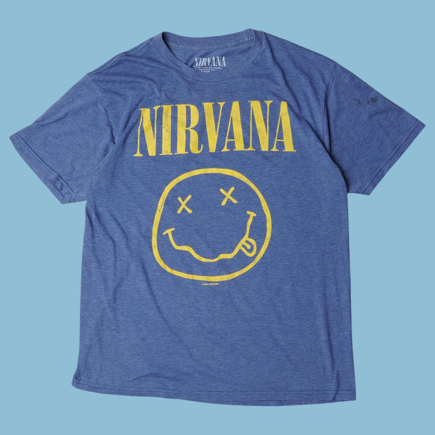 Vintage Nirvana Smiley T-Shirt - L