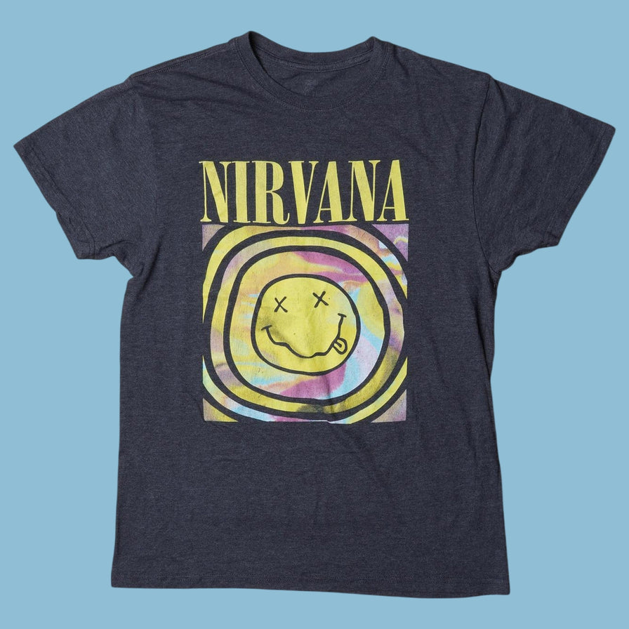 Vintage Nirvana Smiley T-Shirt - L