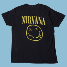 Vintage Nirvana Smiley T-Shirt - L