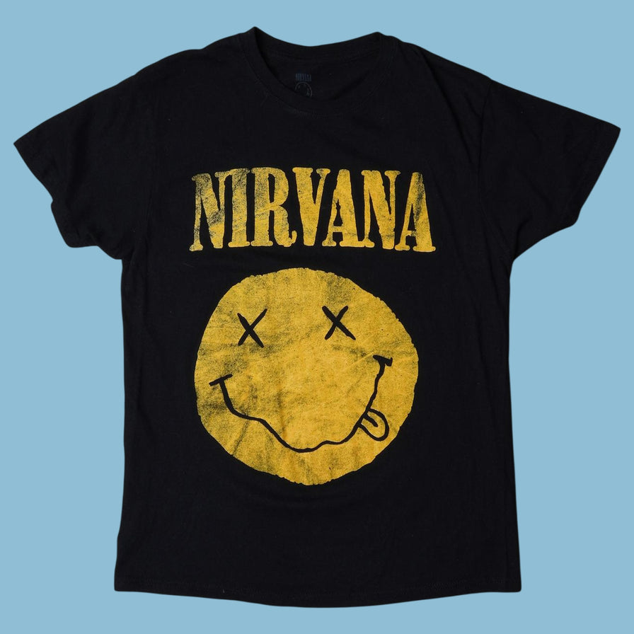 Vintage Nirvana Smiley T-Shirt - M
